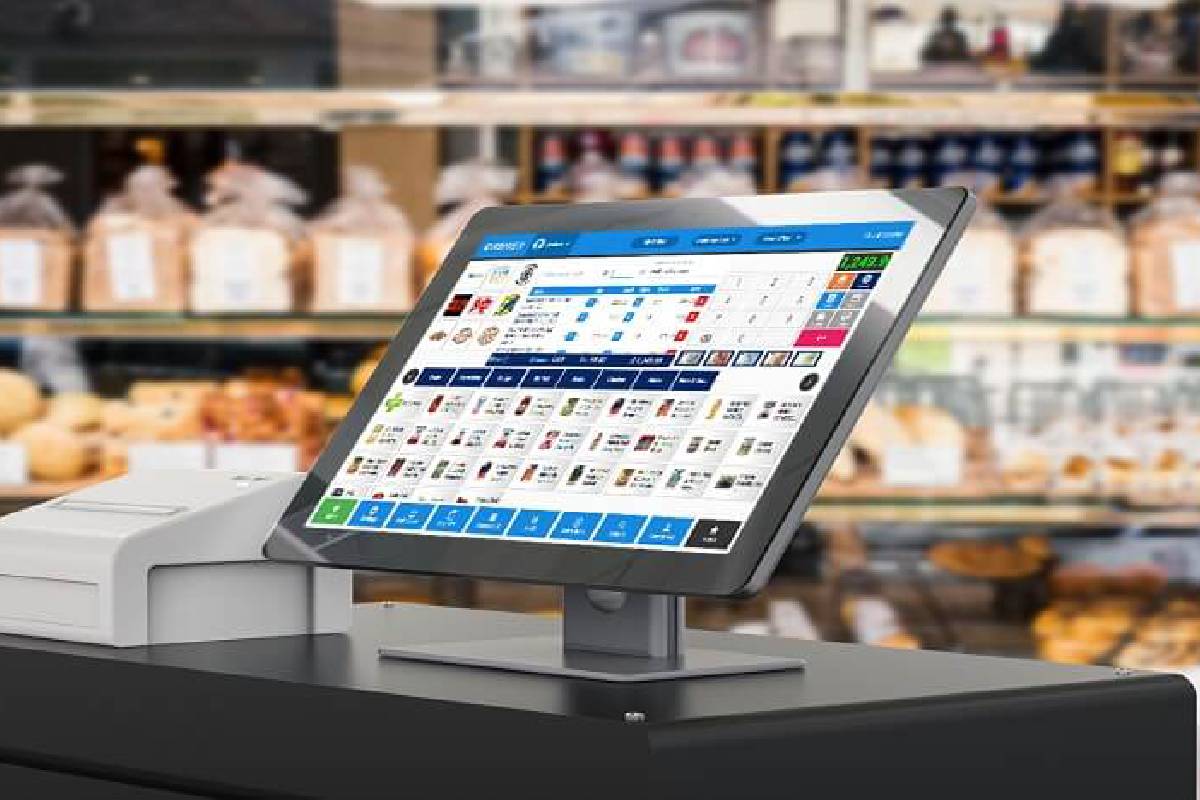 A POS System placed at the counter of a bakery to make billing transactions easier.